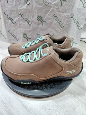 NEW KURU Women Chicane Chestnut Brown Suede Leather SIZE 10.5 WIDE FIT